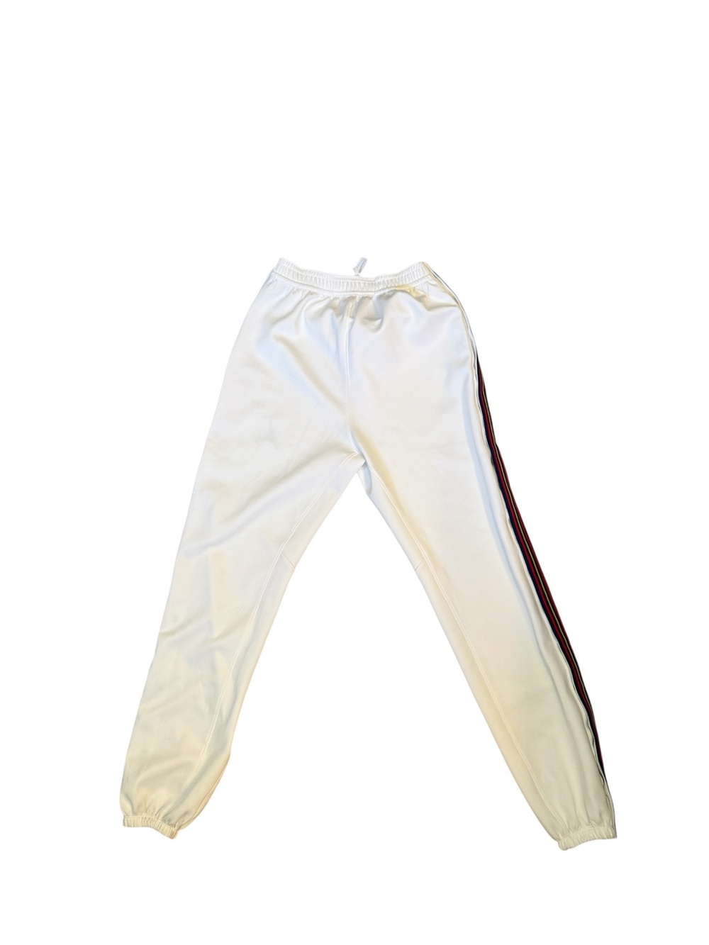 Jordan White NBA Dri-FIT Tear Away Pants with Red, Blue and Yellow Accents - Picture 4 of 10